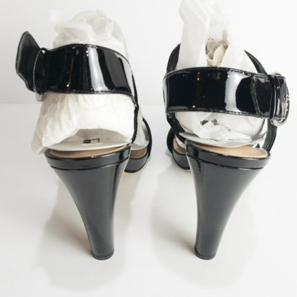 Karl Lagerfeld Paris Cieone Ankle Strap Patent Leather Dress Sandals -8.5 - Picture 9 of 9
